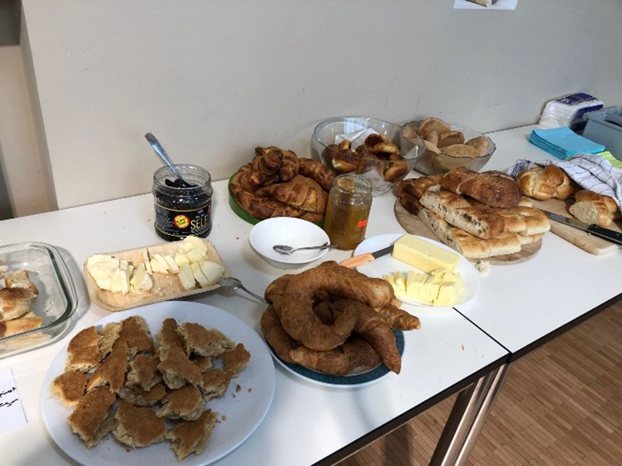various food dishes on table